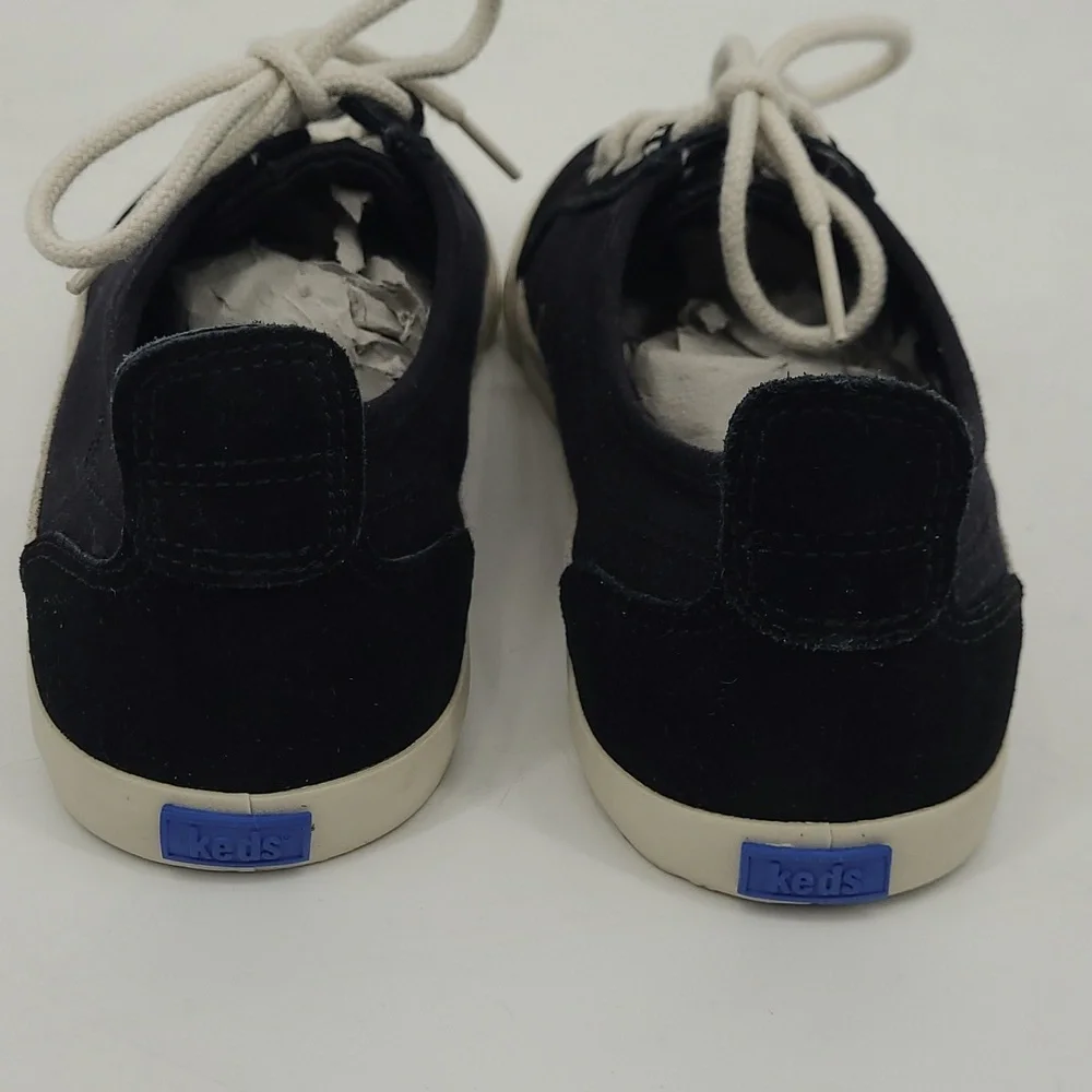 NWOT Black Suede/Canvas Combo Keds Sneakers‎ Women's Size 7.5